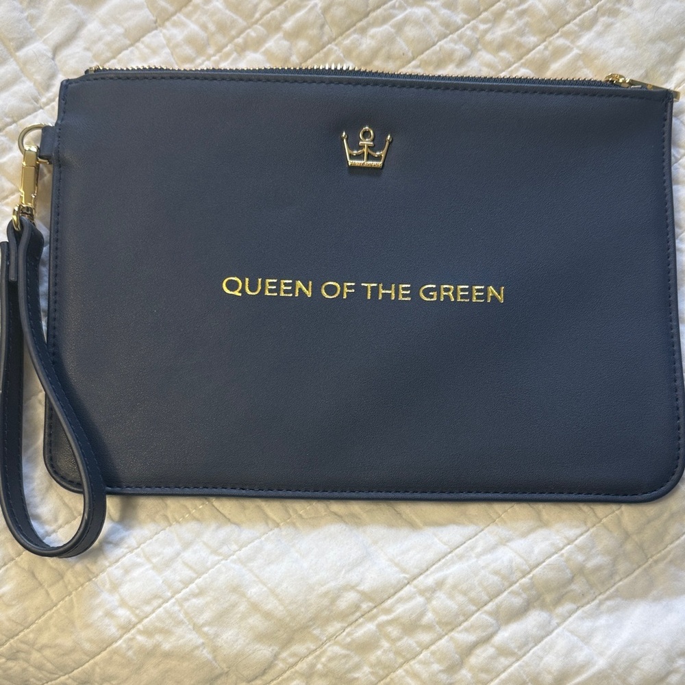 Oliver Thomas Blue Wristlet with Gold Accents